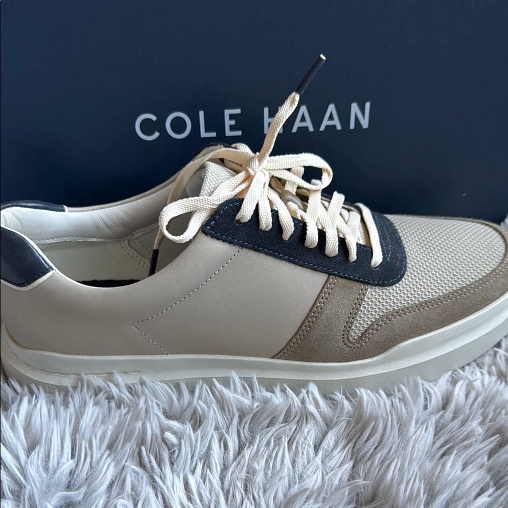 Cole Haan Beige and Black Sneakers with Comfort and Style